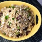 Quinoa feta and lime salad bowl