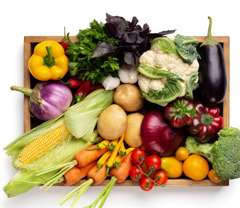 box of fresh vegetables